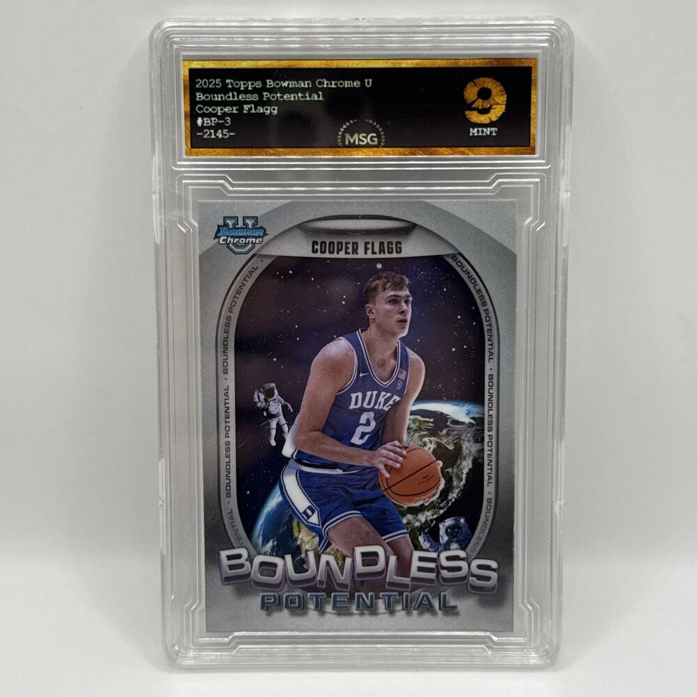 2024 BOWMAN CHROME UNIVERSITY BOUNDLESS POTENTIAL #BP3 COOPER FLAGG GRADED 9